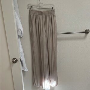 Elegant Beige Flowy Pants